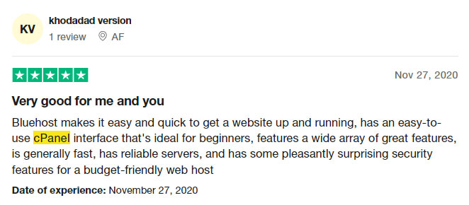 bluehost customer review trustpilot