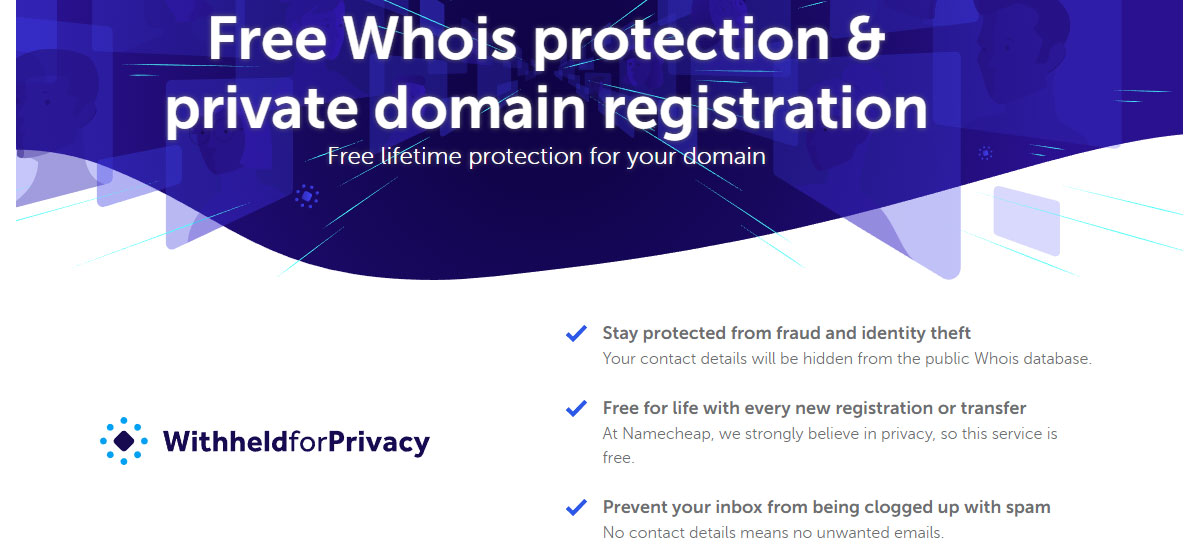 free domain privacy and protection with namecheap
