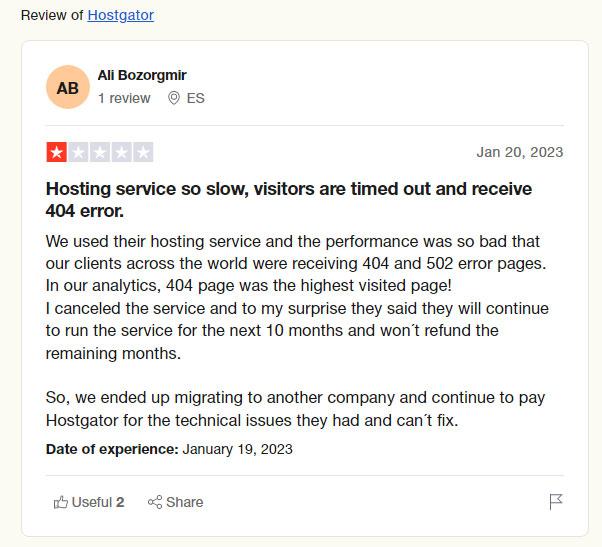 hostgator performance review