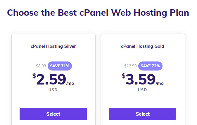hostinger cpanel hosting plan costs