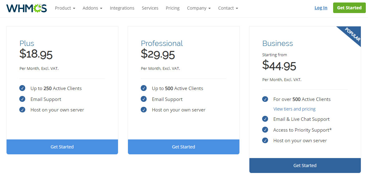 whmcs license prices