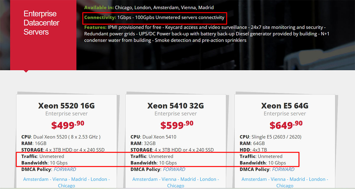 blackhost 10gbps unmetered port