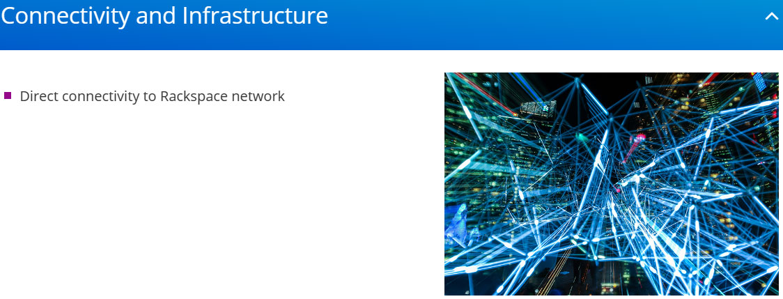 rackspace network connectivity