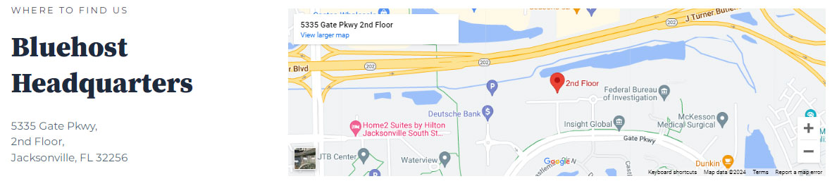 bluehost jacksonville headquarter location