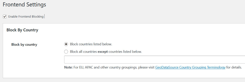 using ip2location country blocker