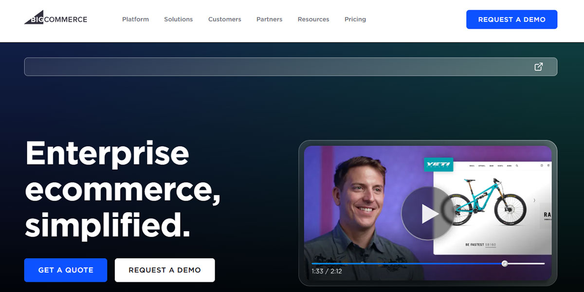 bigcommerce enterprise ecommerce platform