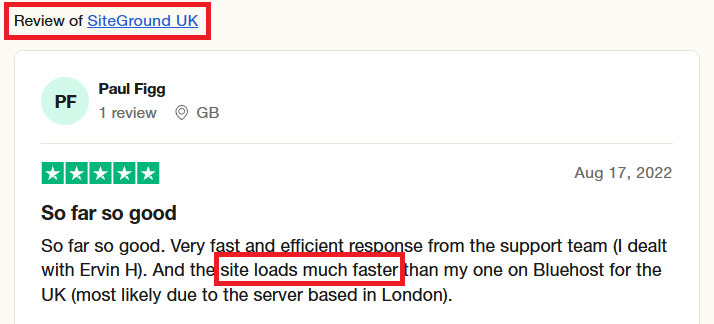 review siteground uk server 