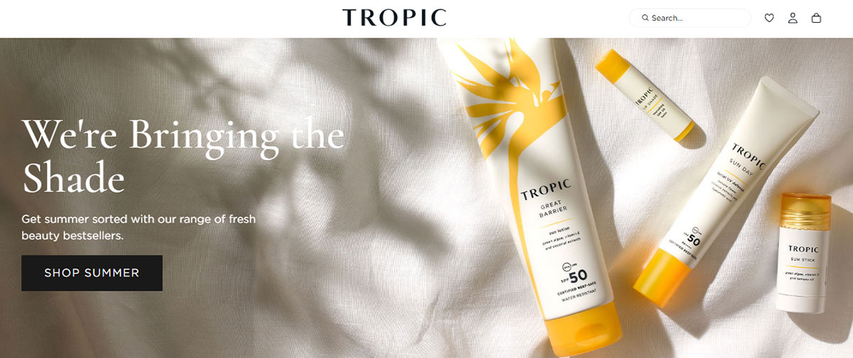 tropic skincare products