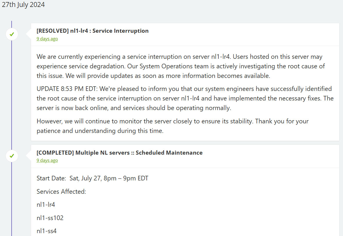 a2hosting multiple server issues