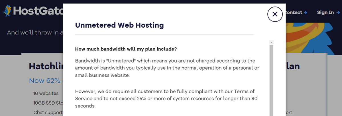 hostgator terms of service 